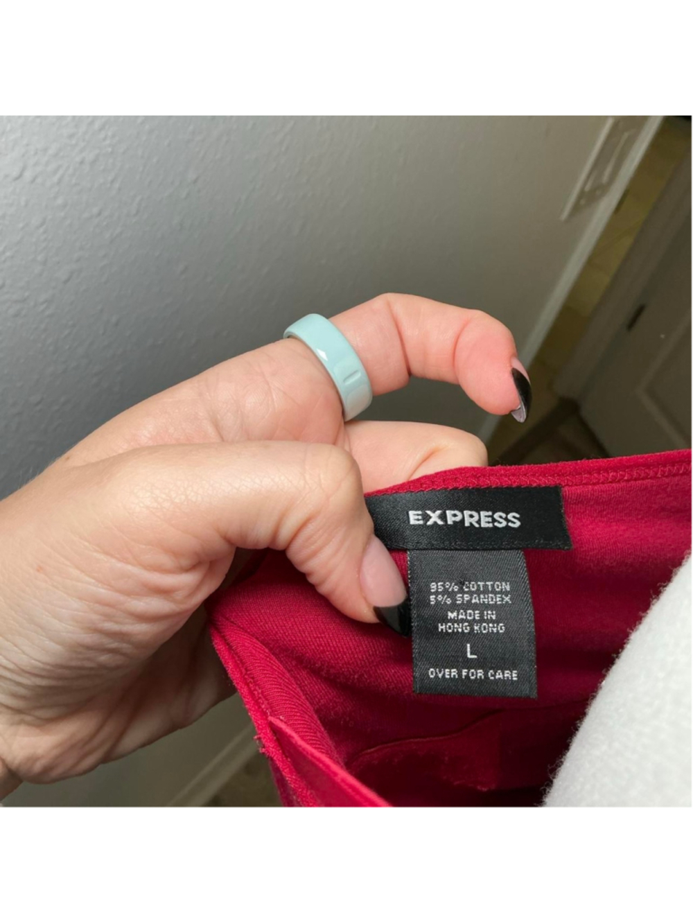 Express Red Shelf Bra Cami Tank Top Size Large - Picture 4 of 4